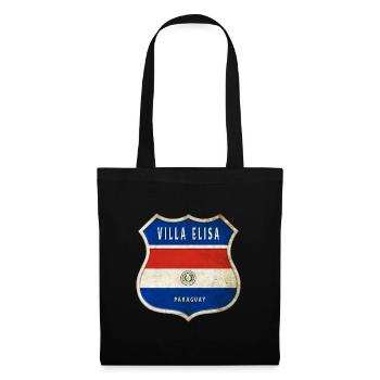 Armoiries du drapeau du Paraguay de la Villa Elisa - Sac en tissu - noir - Devant