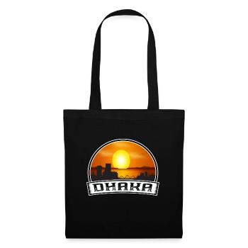Dhaka Bangladesh Skyline Vintage Sunset Travel Sou - Tote Bag - black - Front