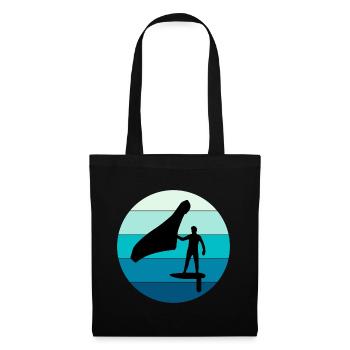 Wing Foiling Hydrofoil Surfing Surf Water Sport - Tote Bag - black - Front