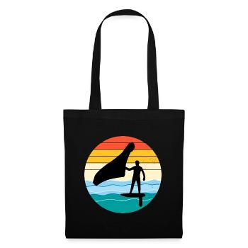 Wing Foiling Hydrofoil Surfing Surf Water Sport - Tote Bag - black - Front