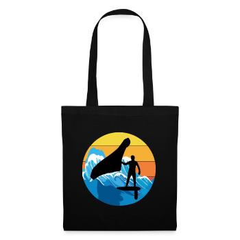 Wing Foiling Hydrofoil Surfing Surf Water Sport - Tote Bag - black - Front