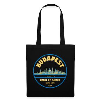 Budapest Skyline Emblem Heart of Europe - Tote Bag - black - Front