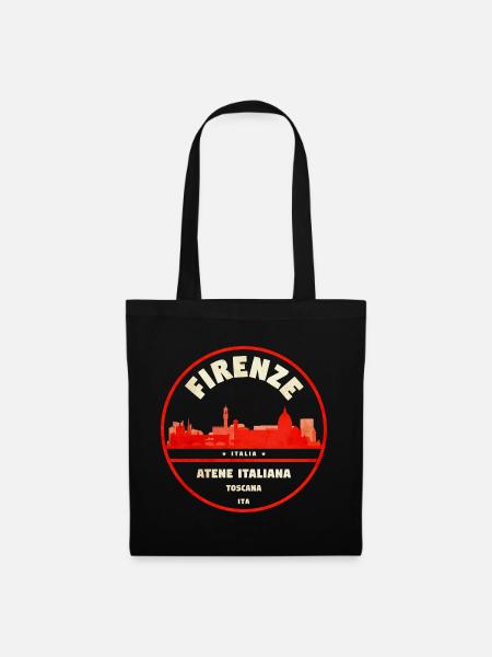 Timbres vintage Firenze Italiana - Sac en tissu - noir