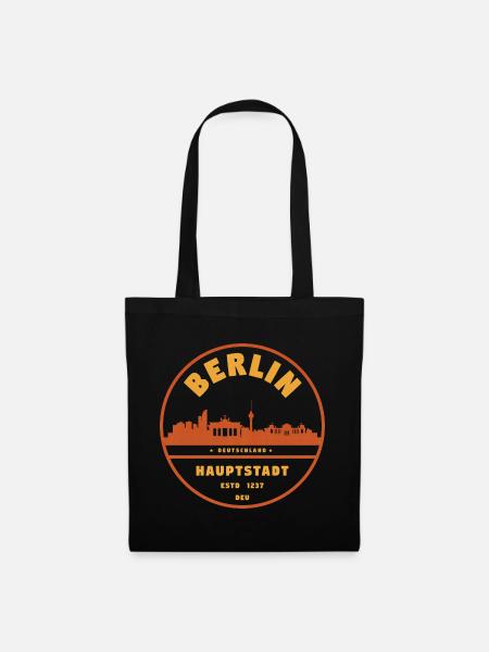 Berlin Cityscape Badge - Tote Bag - black