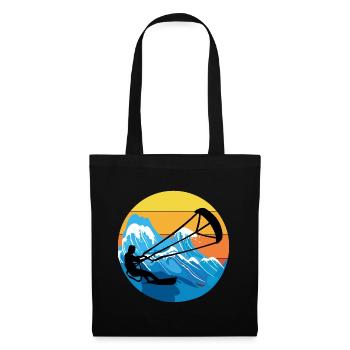 Kitesurfen Kiteboarding Kiteboarder Kitesurfen - Stoffbeutel - Schwarz - Vorne