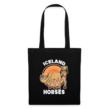 Chevaux arabes amoureux des chevaux chevaux islandais trot dicton - Sac en tissu - noir - Devant