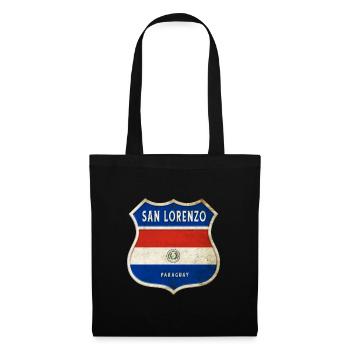 San Lorenzo Paraguay coat of arms flag design - Tote Bag - black - Front