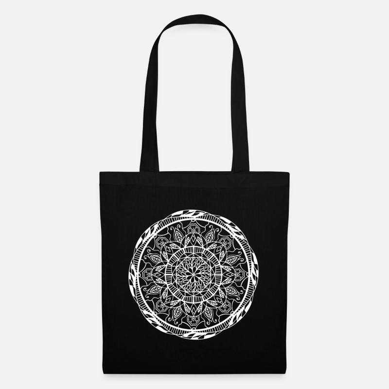 Mandala - Sac en tissu - noir