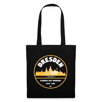 Édition Or Skyline de Dresde - Sac en tissu - noir - Devant