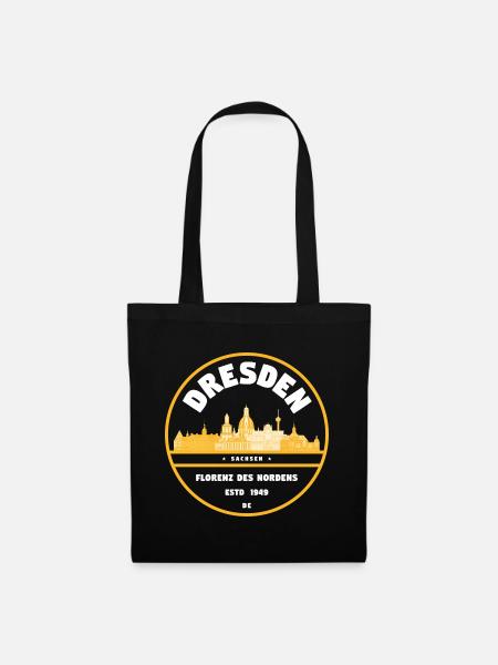 Dresden Skyline Gold Edition - Stoffbeutel - Schwarz