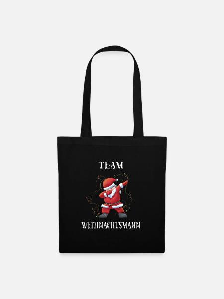 Team Weihnachtsmann - Stoffbeutel - Schwarz