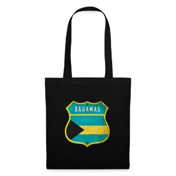 Design du drapeau des Bahamas - Sac en tissu - noir - Devant