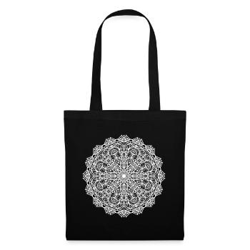 Mandala - Sac en tissu - noir - Devant