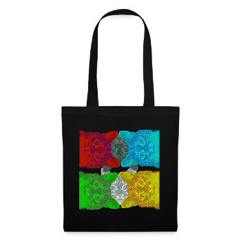 Colourful Cats (Pop Art) designed by HeiArts - Tote Bag - black - Front