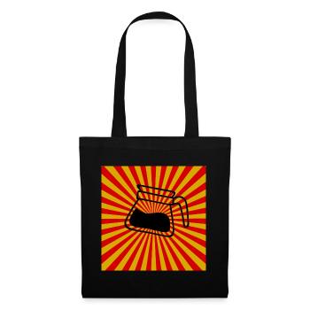 Sunburst Coffee red yellow-Sonnenaufgang Kaffee - Stoffbeutel - Schwarz - Vorne