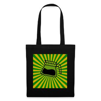 Sunburst Coffee vert jaune-Sunrise Café - Sac en tissu - noir - Devant