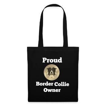Border Collie Mama, Proud Border Collie Owner - Stoffbeutel - Schwarz - Vorne