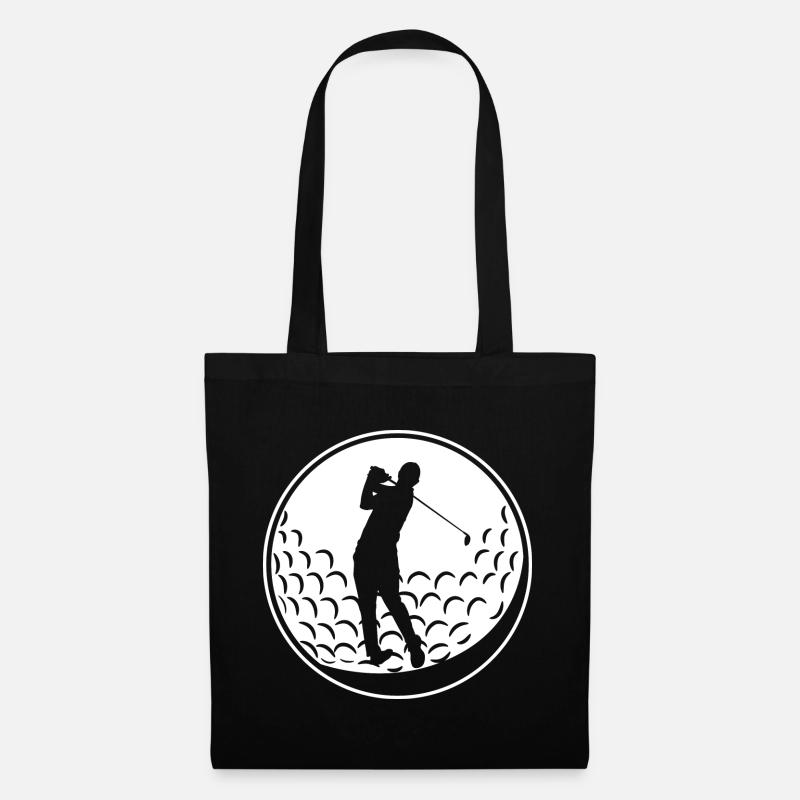 Golfball - Stoffbeutel - Schwarz