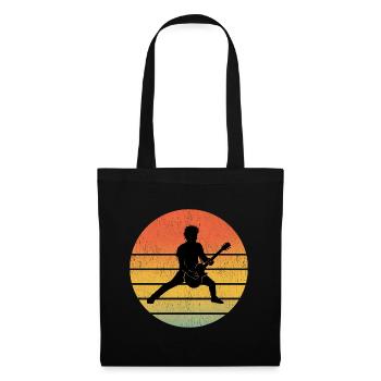 Bass Guitar Player Musician Bassist Vintage Retro - Tote Bag - black - Front