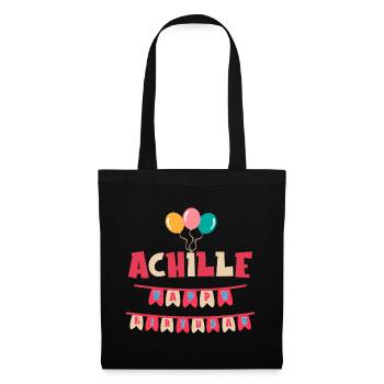 Achilles t-shirt happy birthday birthday t-shirt - Tote Bag - black - Front