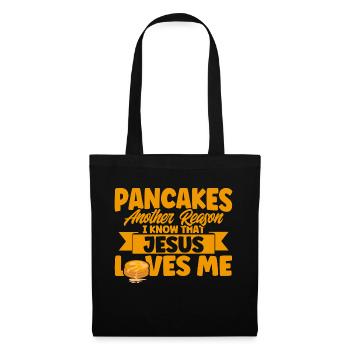 Crêpes Petit déjeuner Crêpes Fluffiger Flachk - Sac en tissu - noir - Devant