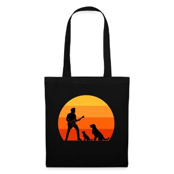 Guitar Player Pet Dog Animal Musician Bassist - Tote Bag - black - Front