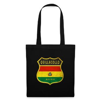 Motif des armoiries de Quillacollo Bolivia - Sac en tissu - noir - Devant