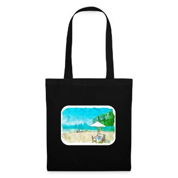 Reise Aquarell Skizze Handgezeichnete Illustration - Stoffbeutel - Schwarz - Vorne