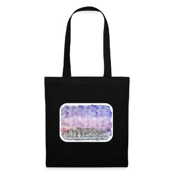 England UK Watercolor Sketch Drawn Illustration - Tote Bag - black - Front