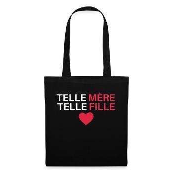 Vêtement humour telle mère telle fille. - Sac en tissu - noir - Devant