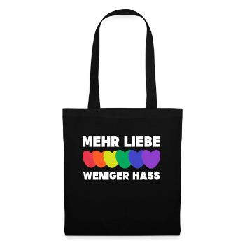 Relation de cœur LGBT STatement Amour Droits de l’homme - Sac en tissu - noir - Devant