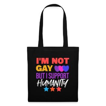 Cool Lgbt Statement Rechte Homosexueller Herz - Stoffbeutel - Schwarz - Vorne