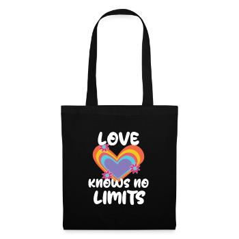 Egalité Amour Coeur Relation Lgbt - Sac en tissu - noir - Devant