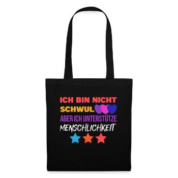 Gleichberechtigung Statement Lgbt Sexualität Herz - Stoffbeutel - Schwarz - Vorne