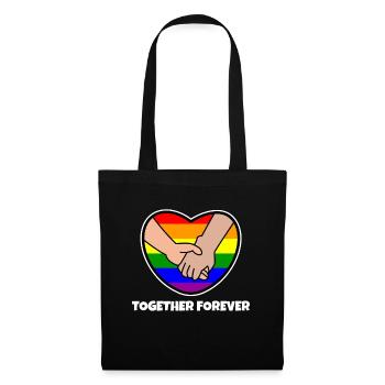 Relationship Homo Statement Heart Pride Rainbow - Tote Bag - black - Front