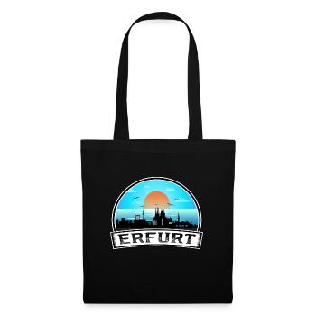 Erfurt Germany Skyline Vintage Sunset Travel Souve - Tote Bag - black - Front