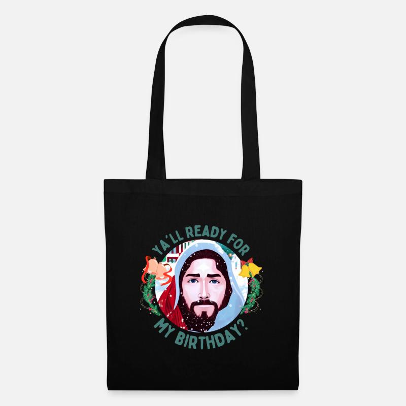 Jesus das Geburtstagskind - Stoffbeutel - Schwarz