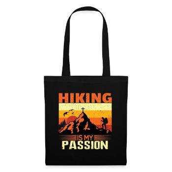 Hiking is my passion Hikers Hiking Nature Mountains - Tote Bag - black - Front