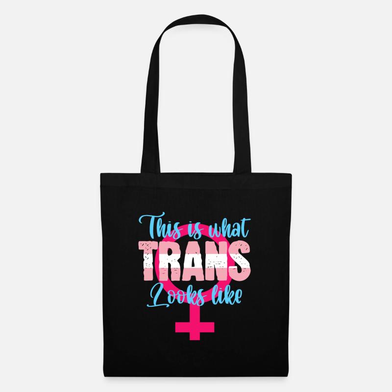 This Is What Trans Look Like Colorful Rainbow - Stoffbeutel - Schwarz