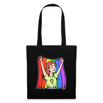 Rainbow Flag Relationship Lgbt Human Rights - Tote Bag - black - Front