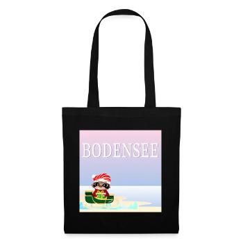 Weihnachten am Bodensee - Weihnachtstiere Faultier - Stoffbeutel - Schwarz - Vorne