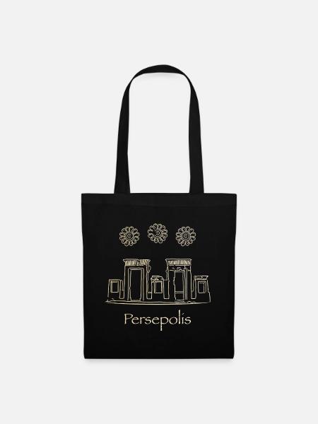 Persepolis im Iran, Ausgrabungsstätte - Stoffbeutel - Schwarz