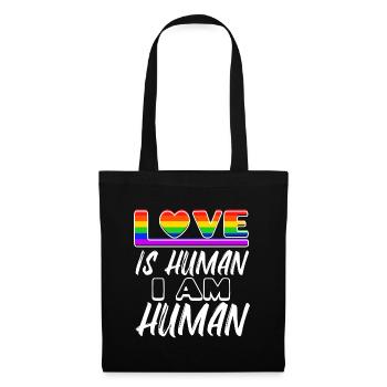 Human Rights Lgbt Love Heart Statement Homo - Tote Bag - black - Front