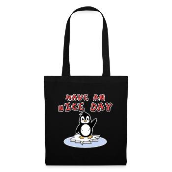 Pingouin Ice Bird Statement Cold Antarctica Animal - Sac en tissu - noir - Devant
