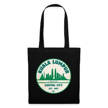 Kuala Lumpur Skyline Emblem - Tote Bag - black - Front