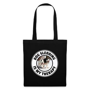 Husky Schlitten Hunderennen Alaskan Racers - Stoffbeutel - Schwarz - Vorne