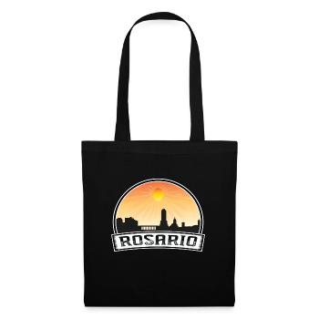 Rosario Argentinien Skyline Vintage Sonnenuntergang Reisen So - Stoffbeutel - Schwarz - Vorne