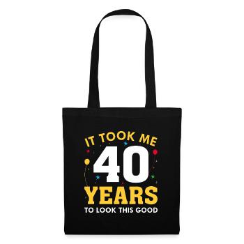 Il m’a fallu 40 ans pour être aussi belle - Sac en tissu - noir - Devant