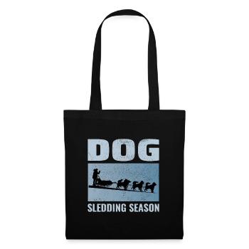 Husky Schlitten Hunderennen Alaskan Racers - Stoffbeutel - Schwarz - Vorne