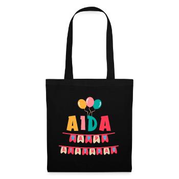 T-shirt Aida joyeux anniversaire joyeux anniversaire - Sac en tissu - noir - Devant